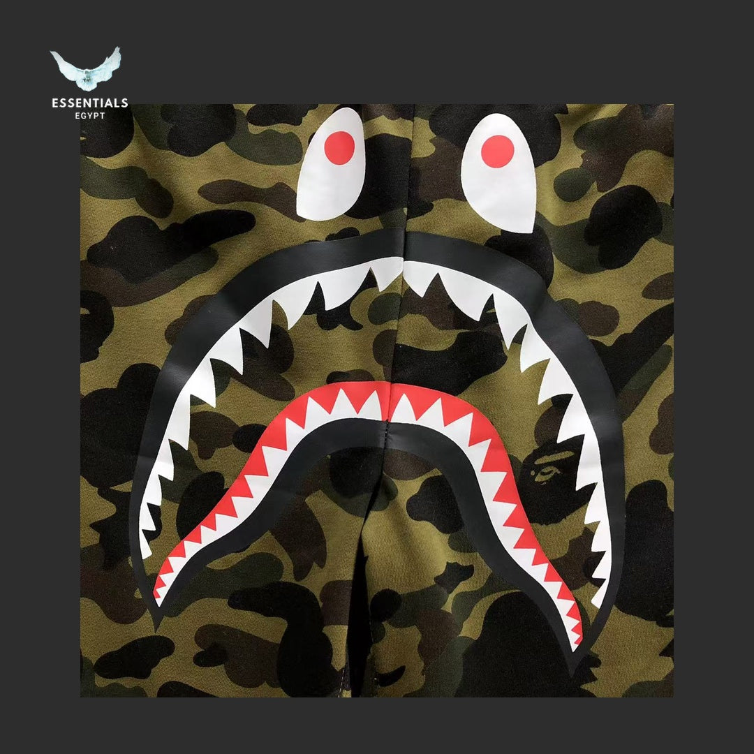 BAPE Shark Camo Shorts detail