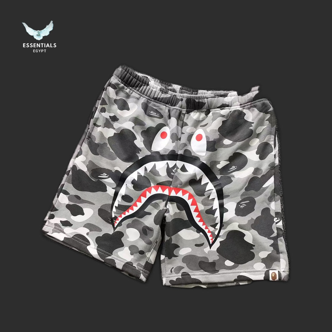 BAPE Shark Camo Shorts - Grey Camo